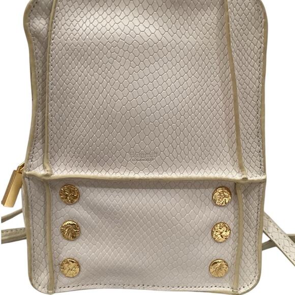 Hammitt Hunter Mini Backpack In Marshmallow White Snake Gold Hardware Handbag - Picture 5 of 16